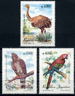 Argentina 1991  MiNr. 2111 - 2113  Argentinien Birds Parrots 3v  MNH** 6.00 € - Nuovi