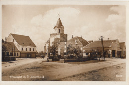 AK - NÖ - GROSSKRUT (Bez. Mistelbach) - Ortspartie Am Hauptplatz 1930iger - Mistelbach