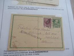 Collection Spécialisée ITALIE/Autriche K.u.K. Monarchie Entier Bozen Vers Karisbad  Censure K.u.K. Zensurstelle - Briefe U. Dokumente