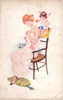 ILLUSTRATION SIGNE - La Poudre Par Suz Meunier - Marque L E Paris - Carte Postale Ancienne - Meunier, S.