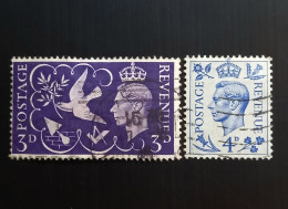 Grande Bretagne 1946 King George VI -1951 New Colors - Modèle: Edmund Dulac  -3P & 4P Used - Used Stamps