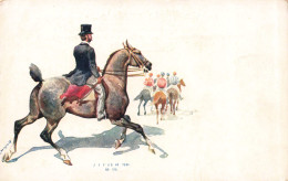 ILLUSTRATION NON SIGNE - Equitation  - Carte Postale Ancienne - Ante 1900