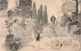 ILLUSTRATION NON SIGNE - Des Femmes Dans Un Jardin  - Carte Postale Ancienne - Ante 1900