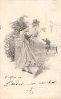 ILLUSTRATION NON SIGNE - Une Femme Disant Adieu à Son Bien Aimé - Carte Postale Ancienne - Ante 1900