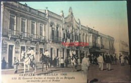 CAMPAÑA DE MELILLA 1909. GENERAL CARBIO AL FRENTE DE SU BRIGADA EN MARCHA HACIA NADOR. - Melilla