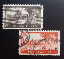 Grande Bretagne 1955 -1958 Castles- Queen Elizabeth II – 2'6Sh'P & 5Sh  Used - Used Stamps