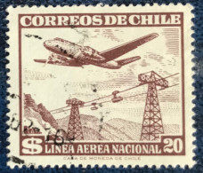 Chile - Chili - C18/48 - 1959 - (°)used - Michel 552 - Vliegtuig Boven Skilift - Chili