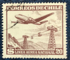 Chile - Chili - C18/48 - 1959 - (°)used - Michel 552 - Vliegtuig Boven Skilift - Chili