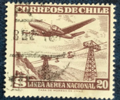 Chile - Chili - C18/48 - 1959 - (°)used - Michel 552 - Vliegtuig Boven Skilift - Chili