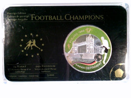 Münze/Medaille, Prestige-Edition Football Champignons, 24 Karat Vergoldet, 999 Rhodium - Numismatica