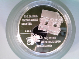 Münze/Medaille, 750 Jahre Katharinen-Kloster, 50 Jahre Meeresmuseum Stralsund, Sammlermünze 2001 - Numismatik