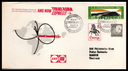 FFC Trans Asian Express  Copenhagen-Singapore 1967 - Cartas & Documentos