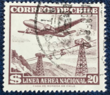 Chile - Chili - C18/48 - 1959 - (°)used - Michel 552 - Vliegtuig Boven Skilift - Chili