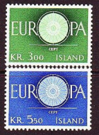 1960. Iceland. EUROPA / C.E.P.T.: Wheel. MNH. Mi. Nr. 343-44 - Ongebruikt