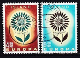 1964. Iceland. EUROPA / C.E.P.T.: Flower. Used. Mi. Nr. 385-86 - Oblitérés