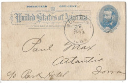 Entier Postaux Etats Unis Obliteration Odubon 1894 - Otros & Sin Clasificación