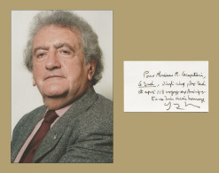 Yves Berger (1931-2004) - Écrivain Français - Carte Dédicacée + Photo - 1987 - Schriftsteller