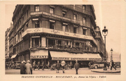 FRANCE - Paris - Brasserie Universelle - Restaurant - Avenue De L'Opéra -  Carte Postale Ancienne - Cafés, Hotels, Restaurants