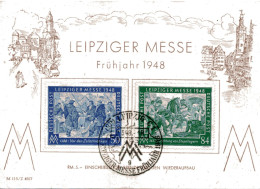 ALLEMAGNE/ ENVELOPPE FDC LEPZIGER MESSE DE 1948 N° 55 /56 - Sonstige & Ohne Zuordnung