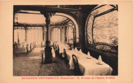 FRANCE - Paris - Brasserie Universelle - Restaurant - Avenue De L'Opéra -  Carte Postale Ancienne - Bar, Alberghi, Ristoranti