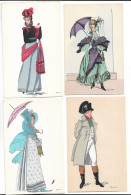 Illustrateur ROUILLIER M Serie De 20 Cartes Histoire Du Costume Francais N0157 - Rouillier