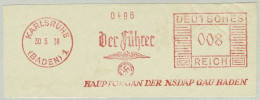 Deutsches Reich 1936, Freistempel / EMA / Meterstamp Karlsruhe, Führer - Guerre Mondiale (Seconde)