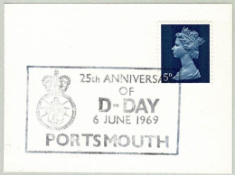 Grossbritannien / United Kingdom 1969, Sonderstempel D-Day Portsmouth - Guerre Mondiale (Seconde)