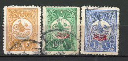 TURQ. -JOURNAUX  Yv. N° 41,42,44 (o)   5,10pa, 1pi Cote  7euro BE R  2 Scans - Dagbladzegels