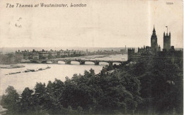 ROYAUME UNI - Londres - The Thames Et Westminster - Carte Postale Ancienne - Westminster Abbey