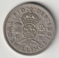 GREAT BRITAIN 1951: 2 Shillings, KM 878 - J. 1 Florin / 2 Shillings