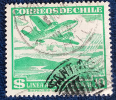 Chile - Chili - C14/19 - 1953 - (°)used - Michel 487 - Vliegtuig Boven Bergen - Chili