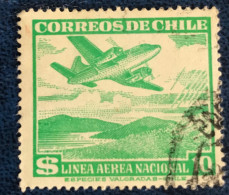 Chile - Chili - C14/19 - 1953 - (°)used - Michel 487 - Vliegtuig Boven Bergen - Chili