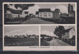 Bizone 1949 Fotokarte Nordheim B. Donauwörth (3 Bilder) Gelaufen, Hds Vermerk X Schule - Donauwörth