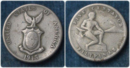 M_p> Filippine Amministrazione U.S.A. Five Centavos 5 Centavos 1944 - S ( San Francisco ) - Philippines
