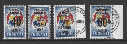 Tonga 1968 1 Pound Coat Of Arms Overprinted Official Airmail Set Of 4 FU - Tonga (...-1970)