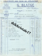 81 0019 GRAULHET TARN 1950 Électricité T.S.F Éclairage Chauffage G. BLATGÉ Rue VERDAUSSOU à Mrs VIAULE - Elektriciteit En Gas