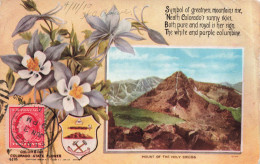 ETATS UNIS - Colorado State Flower - Mount Of The Holy Cross - Carte Postale Ancienne - Other & Unclassified