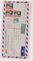 HONG KONG 1969 Registered   Airmail  Cover To United States ,2 Stamps Missing - Covers & Documents