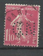 France  N° 238  Perforé GN    Oblitéré      B/TB     Voir Scans       Soldé ! ! ! - Usati