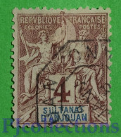 S237- SULTANAT D'ANJOUAN - COMOROS 1892 4c USATO - USED - Gebraucht