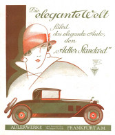 602256 | Auto, Werbung (17x14,5cm)  Aus Der Zeitschrift "Das Magazin" 6 / 1929, Rückseite Bedruckt, Adlerwerke  | Frankf - Altri & Non Classificati