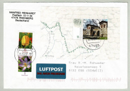 Deutschland 2007, Brief Rheinberg - Egg (Schweiz), Limes, Grenzanlage Römer / Romains / Romans - Archéologie