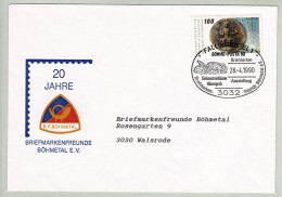 Deutsche Bundespost 1990, Brief Böhme-Posta Fallingbostel - Walsrode, Siebensteinhäuser, Hünengrab, Steinzeit - Archéologie