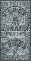 Baden - Marken Und Briefe: 1868, 7 Kr. Hellblau, Senkrechtes Paar, Obere Marke W - Sonstige & Ohne Zuordnung
