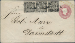 Baden - Ganzsachen: 1863, Ganzsachenumschlag 3 Kreuzer Karminrosa, Kleines Forma - Autres & Non Classés
