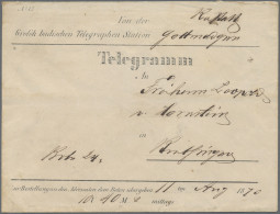 Baden - Besonderheiten: 1870, Gedrucktes TELEGRAMM (Grobe Typ 6) Aus "GOTTMADING - Other & Unclassified