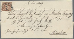 Bayern - Marken Und Briefe: 1850, 6 Kreuzer Braun, Type I, übergehend Entwertet - Autres & Non Classés