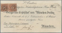 Bayern - Marken Und Briefe: 1850, 6 Kreuzer Braun, Type II, Platte 3, Zwei Exemp - Other & Unclassified