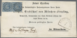 Bayern - Marken Und Briefe: 1862, 6 Kr Blau, Zwei Einzelne Exemplare, übergehend - Altri & Non Classificati