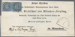 Bayern - Marken Und Briefe: 1862, 6 Kr Blau, Zwei Einzelne Exemplare, übergehend - Andere & Zonder Classificatie